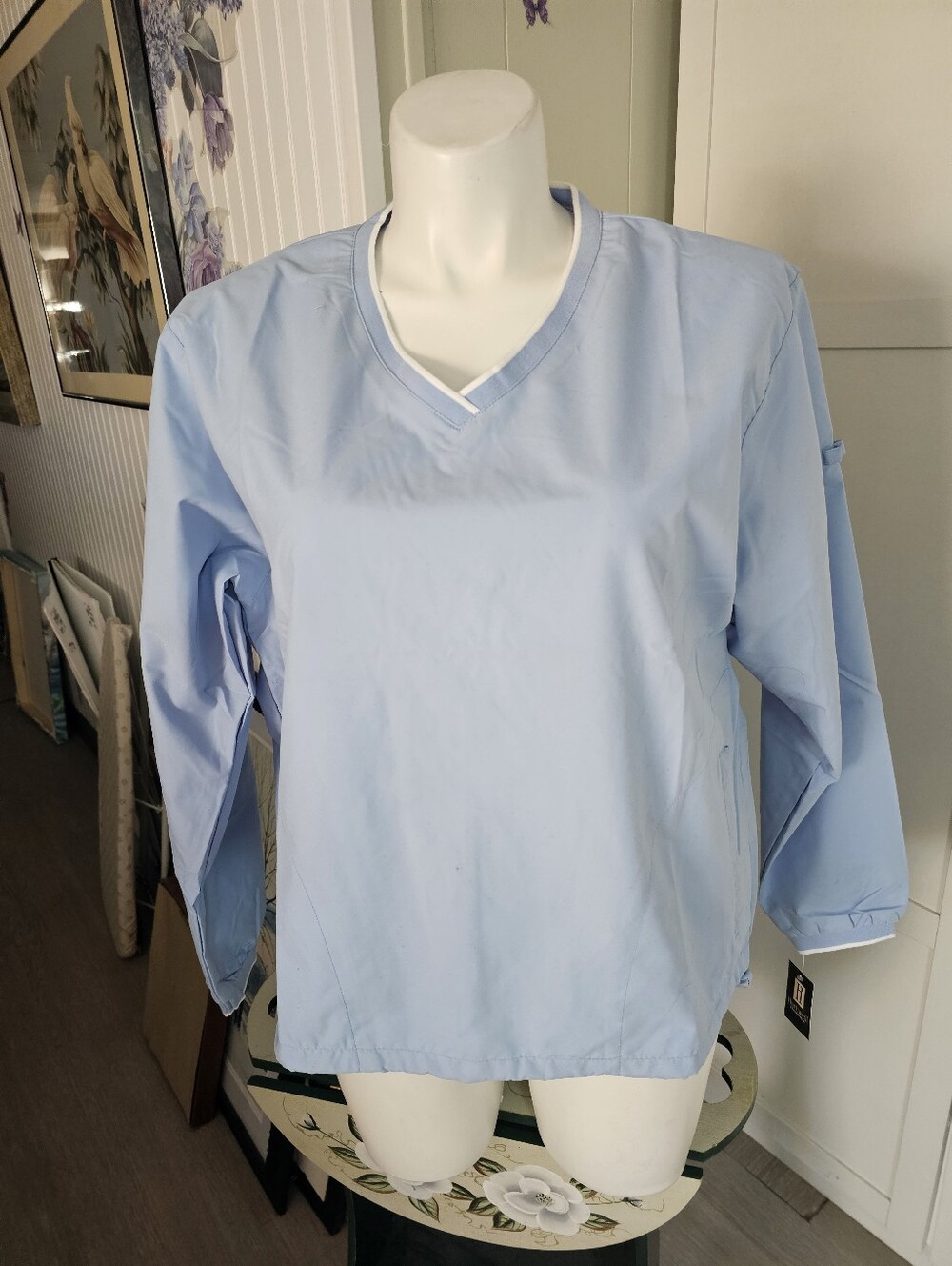 NWT Hartwell V-Neck Windbreaker Pullover Blue Jacket Long Sleeve Sz L-lg Unisex